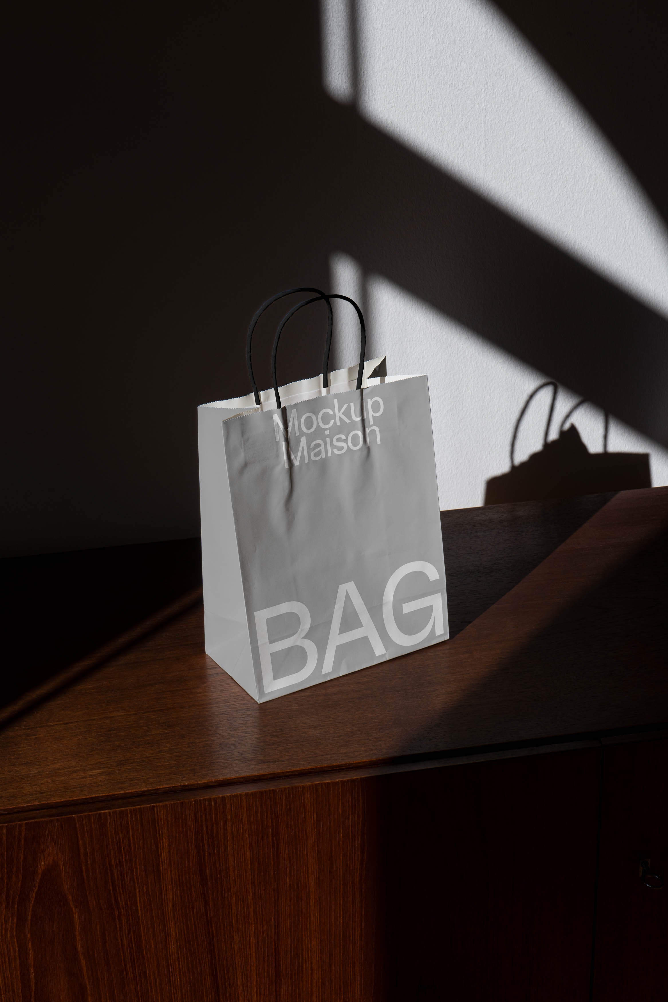 White Paper Shopping Bag Mockup