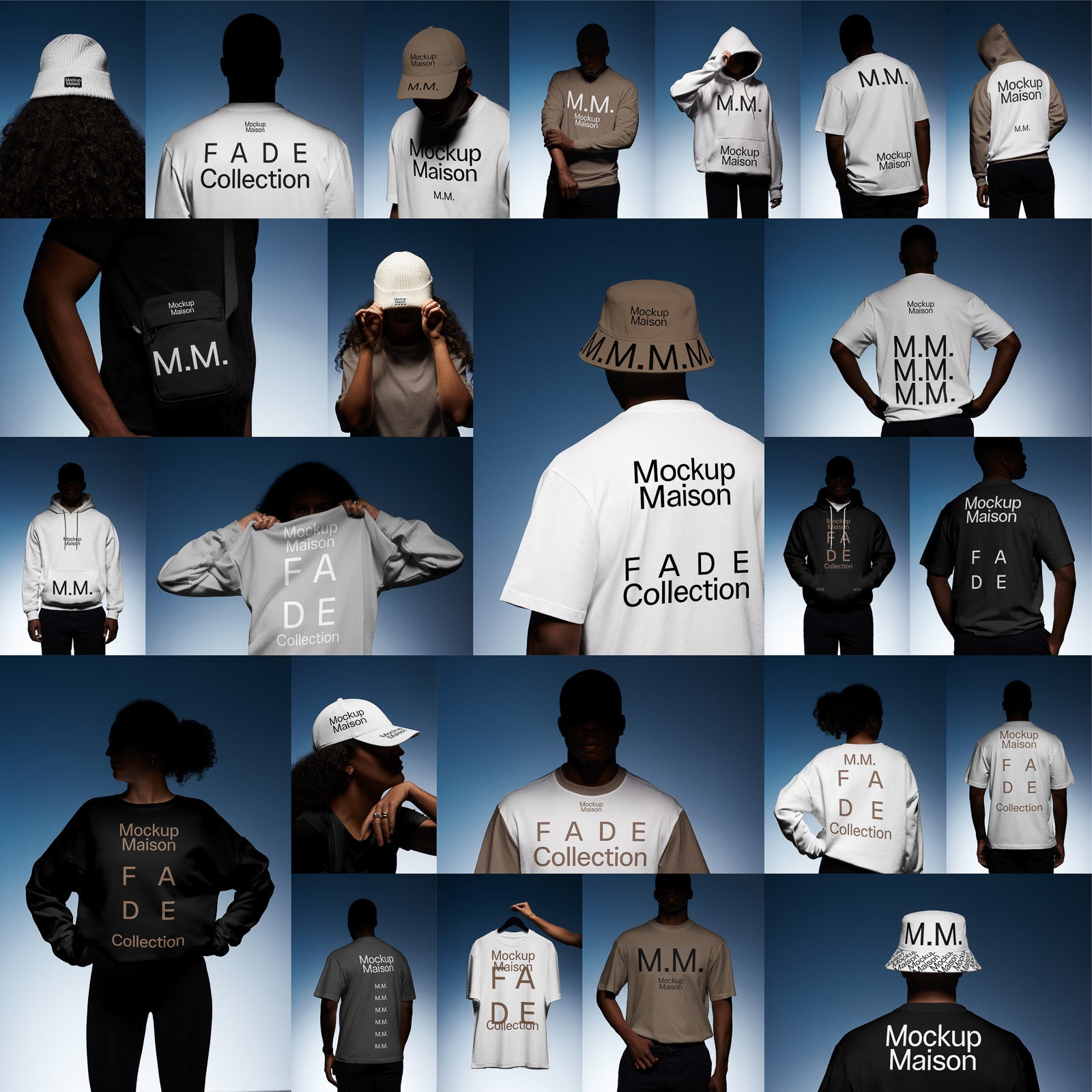 Fade Apparel Collection – 24 Mockups