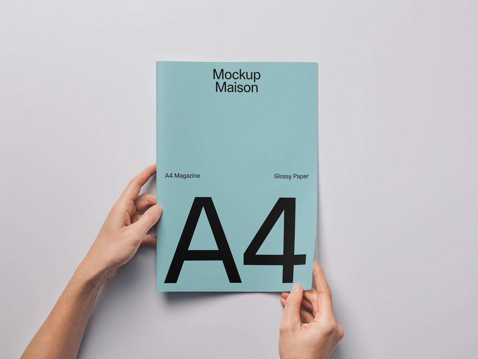 Magazine Mockup MZ-HND-04 – Layered PSD – Mockup.Maison