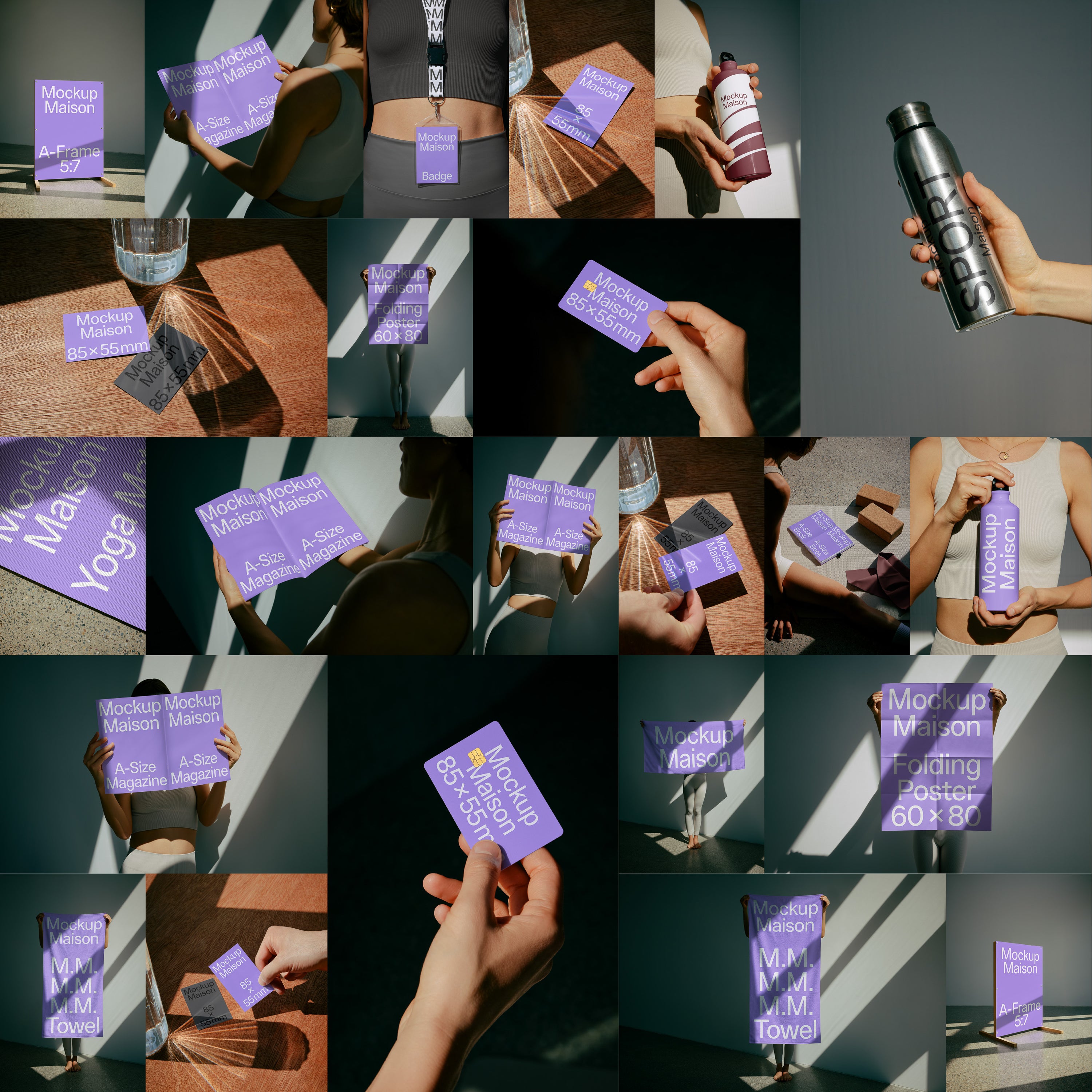 Yoga Print and Merch Collection – 23 Mockups