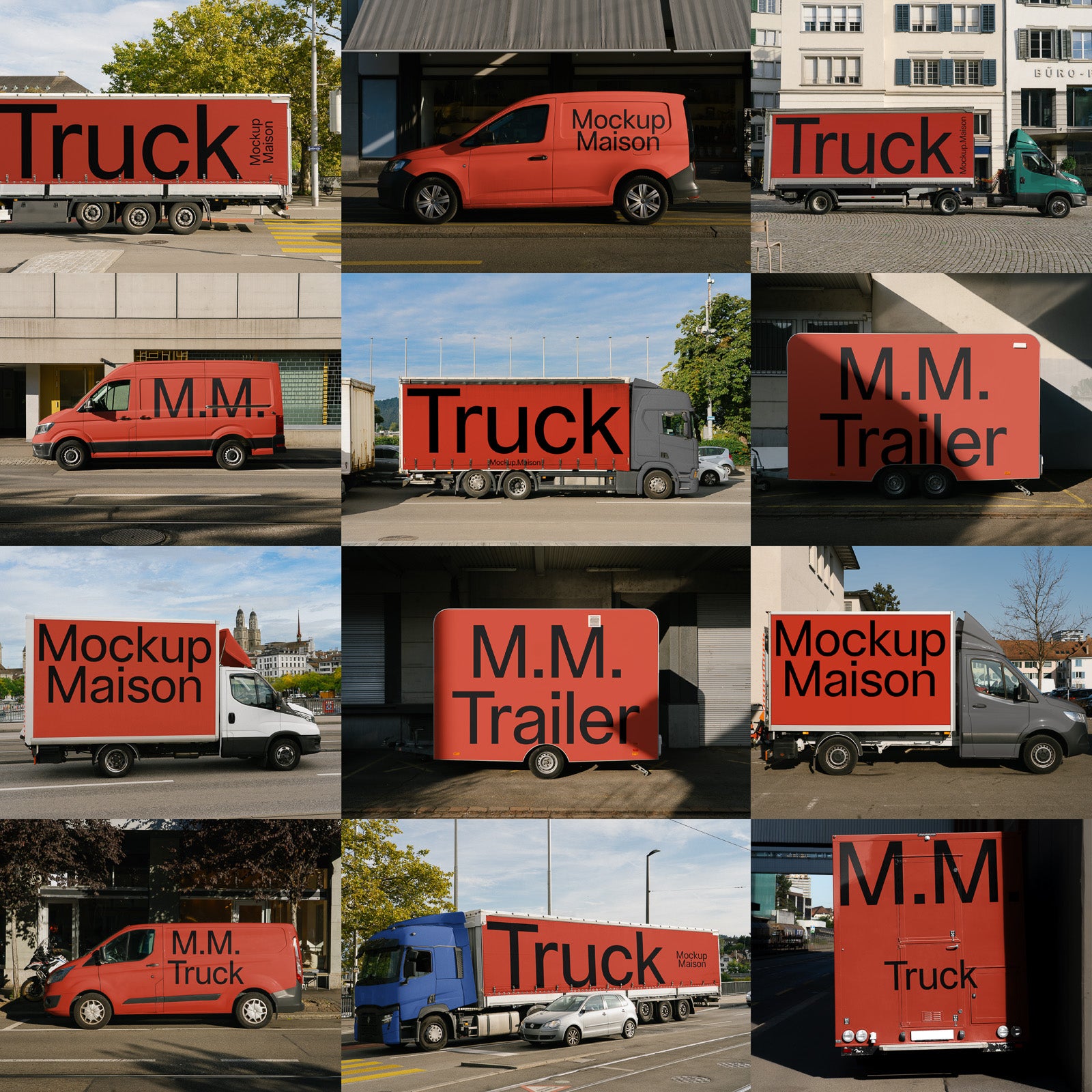 Zurich Trucks Collection – 12 Mockups